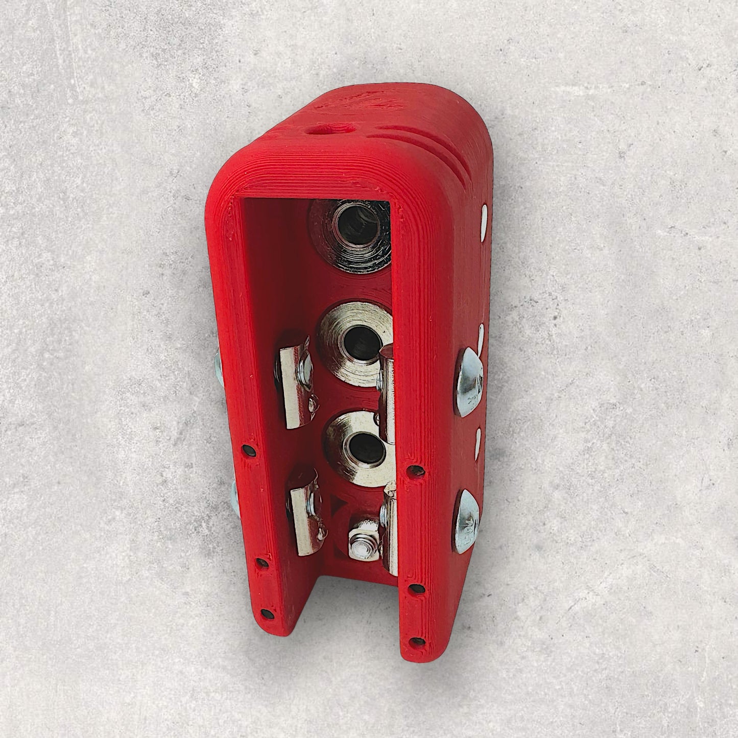 8020, 80/20, 2020, 2020 aluminum, 2020 aluminium, 20 Series, Aluminum Extrusion, Drilling Jig, Precision Drilling, Precision Hand Tool, 2020 10 & 30 & 50mm Offset Drilling Jig, Bottom View