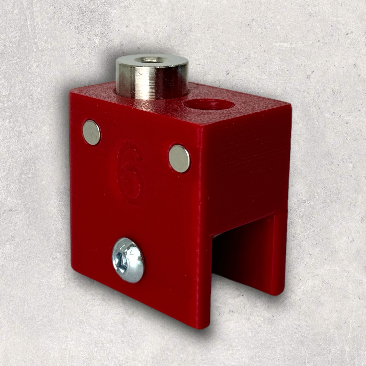 8020, 80/20, 2020, 2020 aluminum, 2020 aluminium, 20 Series, Aluminum Extrusion, Drilling Jig, Precision Drilling, Precision Hand Tool, 2020 10mm Offset Drilling Jig, Back View