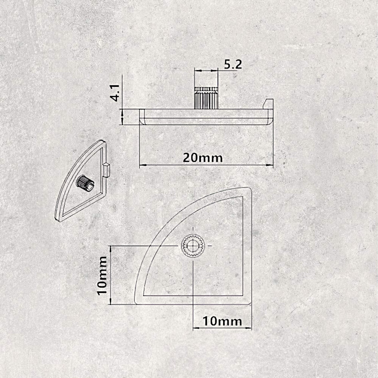 20 Series Plastic End Cap