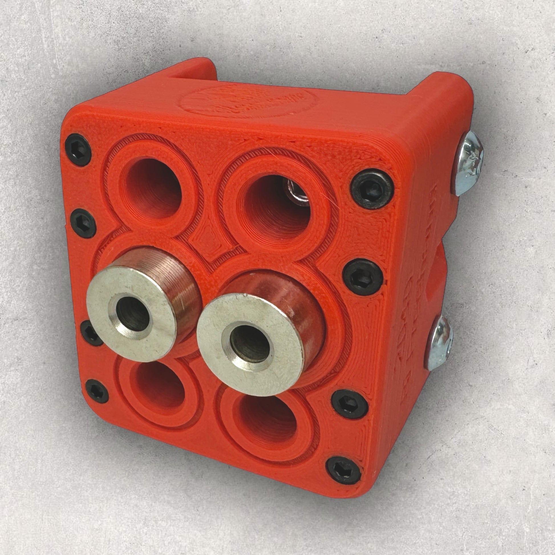 8020, 80/20, 2020, 2020 aluminum, 2020 aluminium, 20 Series, Aluminum Extrusion, Drilling Jig, Precision Drilling, Precision Hand Tool, 2040 Bi Freehand Drilling Jig, Top View