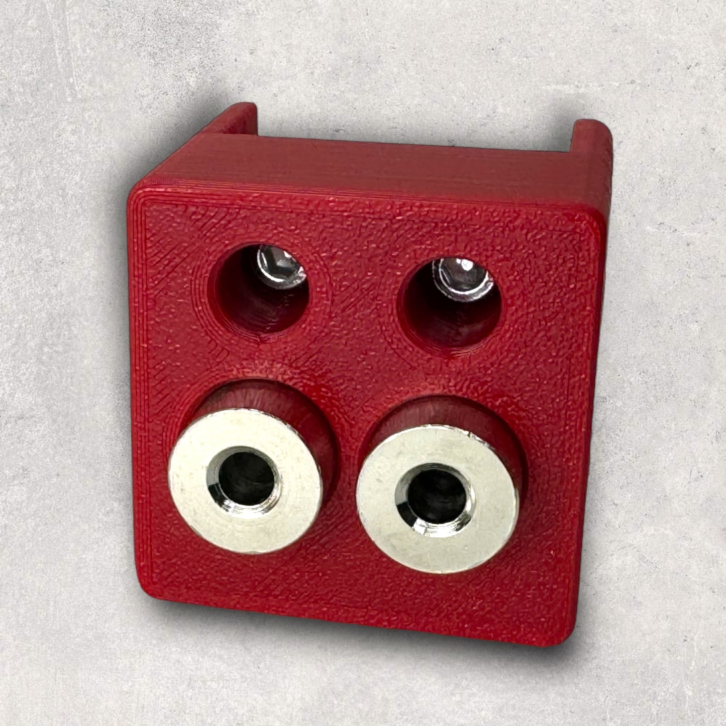 8020, 80/20, 2020, 2020 aluminum, 2020 aluminium, 20 Series, Aluminum Extrusion, Drilling Jig, Precision Drilling, Precision Hand Tool, 2040 Freehand Face Drilling Jig, Top View