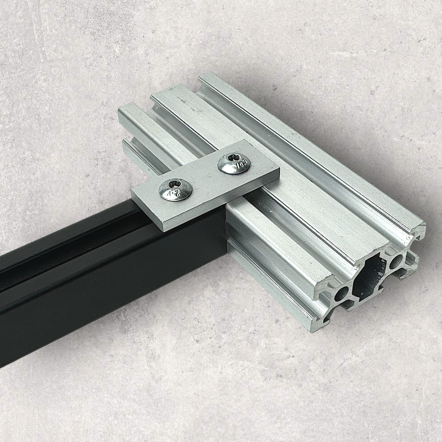 The Aluminum Carpenter, 8020, 80/20, Aluminium extrusion, Aluminum extrusion, Fixtures, Fasteners, Tools, 2040 Flush Plate, 2040, Flush Plate, Connections Top View