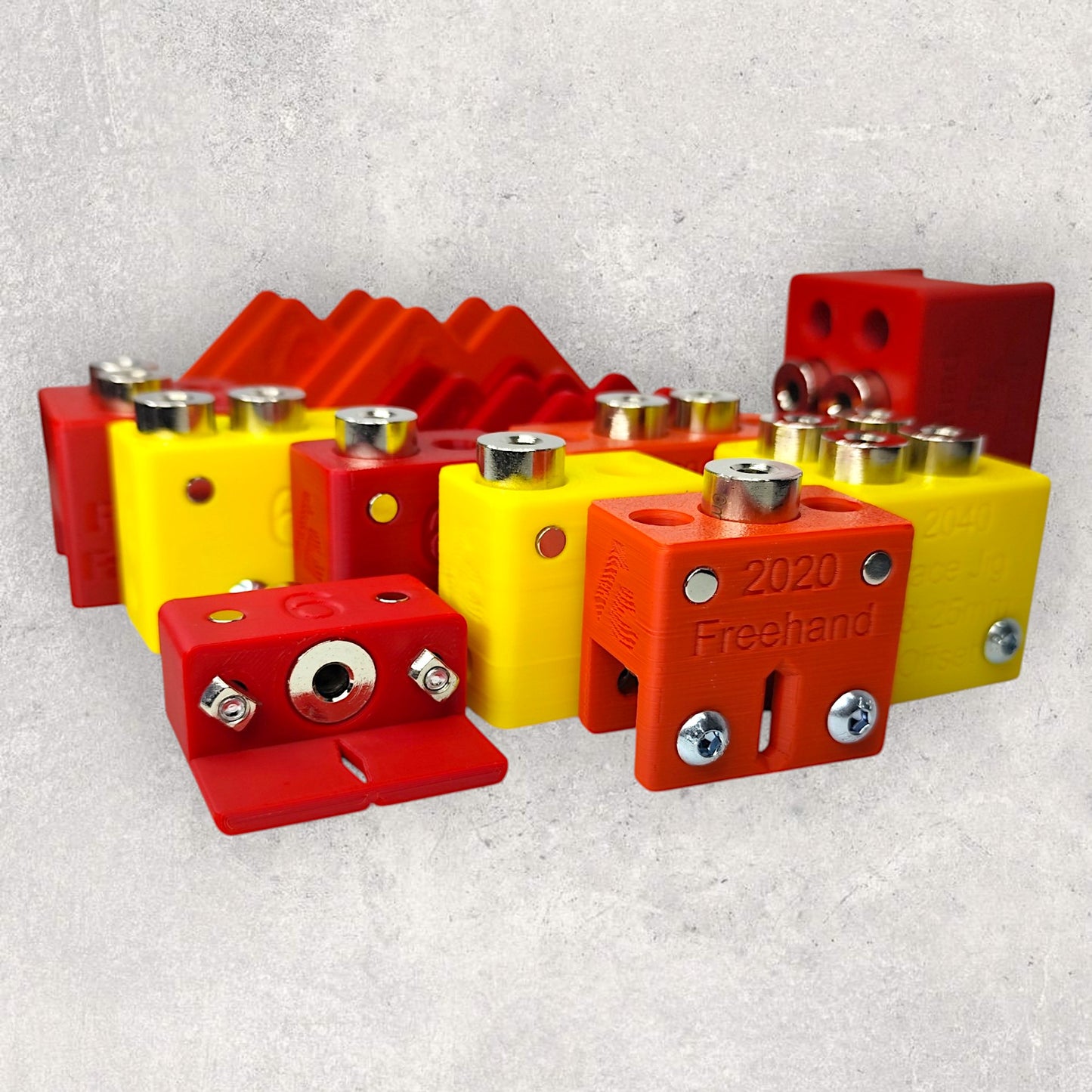 The Aluminum Carpenter, Mixed Bundle, 8020, 80/20, Aluminium Extrusion, Aluminum Extrusion, Extruded Aluminum, 2020, 2040, 2020 Single Sided Freehand Drilling Jig, 2020 5mm Offset Drilling Jig, 2040 5 & 25mm Offset Face Drilling Jig 2040 5 & 25mm Offset Face Drilling Jig, 2020 10mm Offset Drilling Jig, 2020 10 & 30mm Offset Drilling Jig, 2020 Alignment Jig Perpendicular, 2020 Freehand Drilling Jig , 2020 Twin Freehand Drilling Jig, Bundle