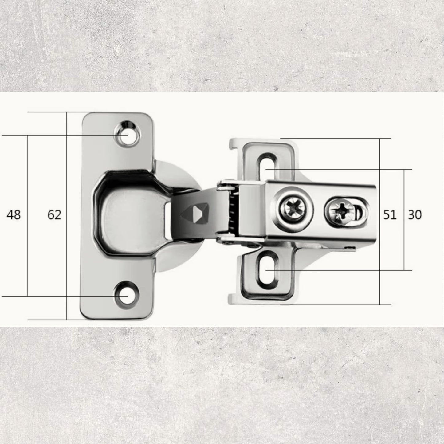 20 Series Cabinet Door Hinge (Set of 4)
