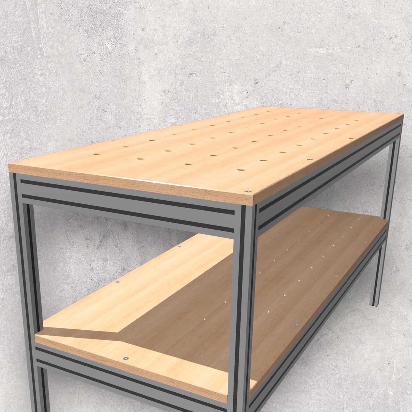 8020, 80/20, 2020, 8020 Design, Aluminum Design, Aluminium Design, Aluminum Extrusion Design, Aluminium Extrusion Design, Aluminum Extrusion, 3d Model, 3 D Model, Digital, Download, Digital Download, Extruded Aluminum, Extruded Aluminium, Aluminum Extrusion Assembly Table, Aluminium Extrusion Assembly Table, Assembly Table, Table, Workshop, MFT, Workbench, Top Left View