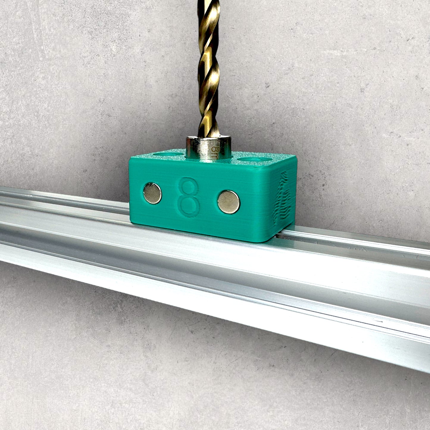 8020, 80/20, 3030, 3030 aluminum, 3030 aluminium, 30 Series, Aluminum Extrusion, Drilling Jig, Precision Drilling, Precision Hand Tool, 3030 Single Sided Freehand Drilling Jig, Back View