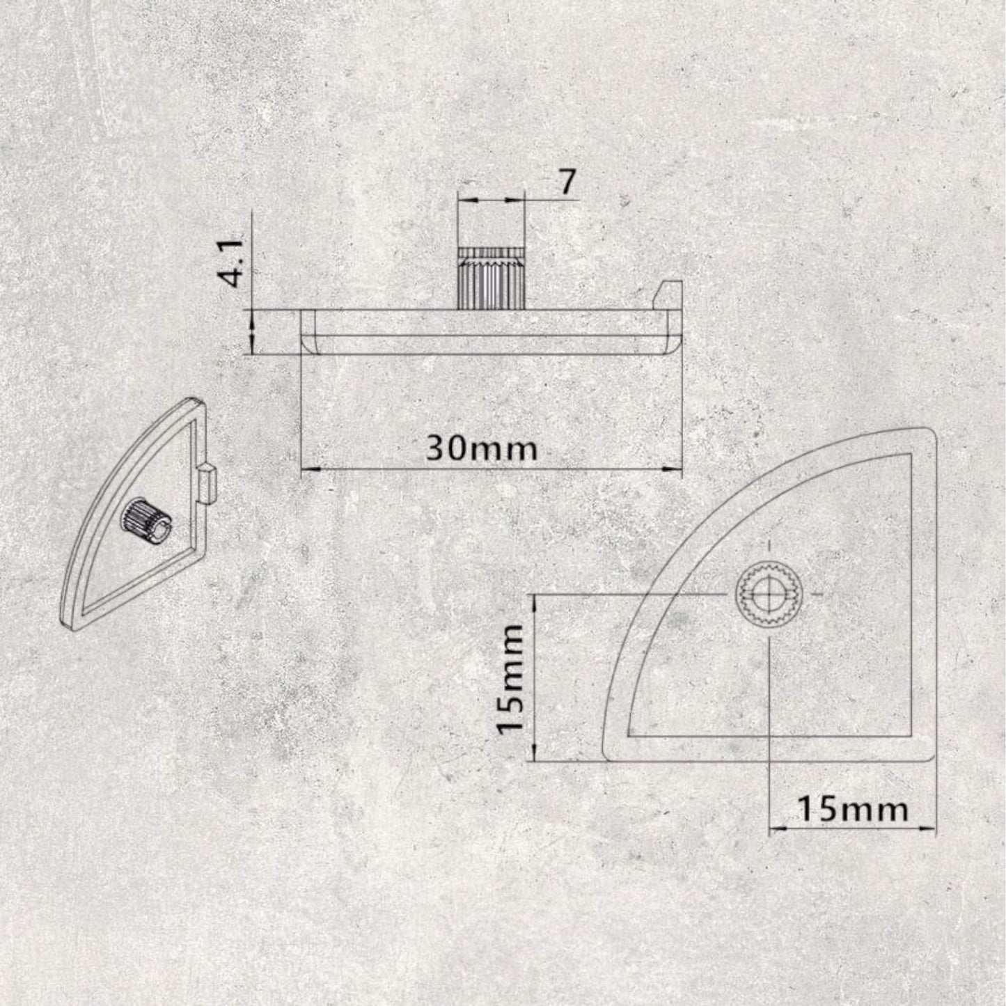 30 Series Plastic End Cap