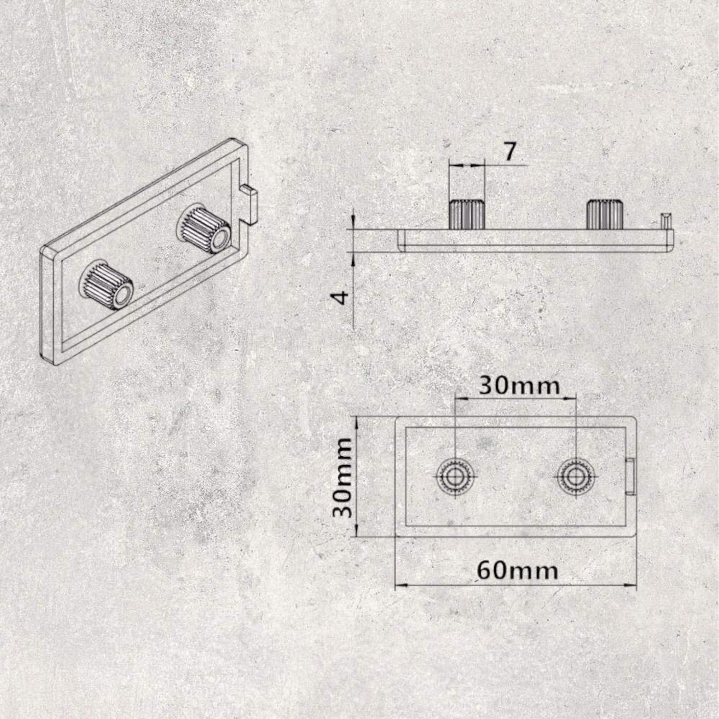 30 Series Plastic End Cap