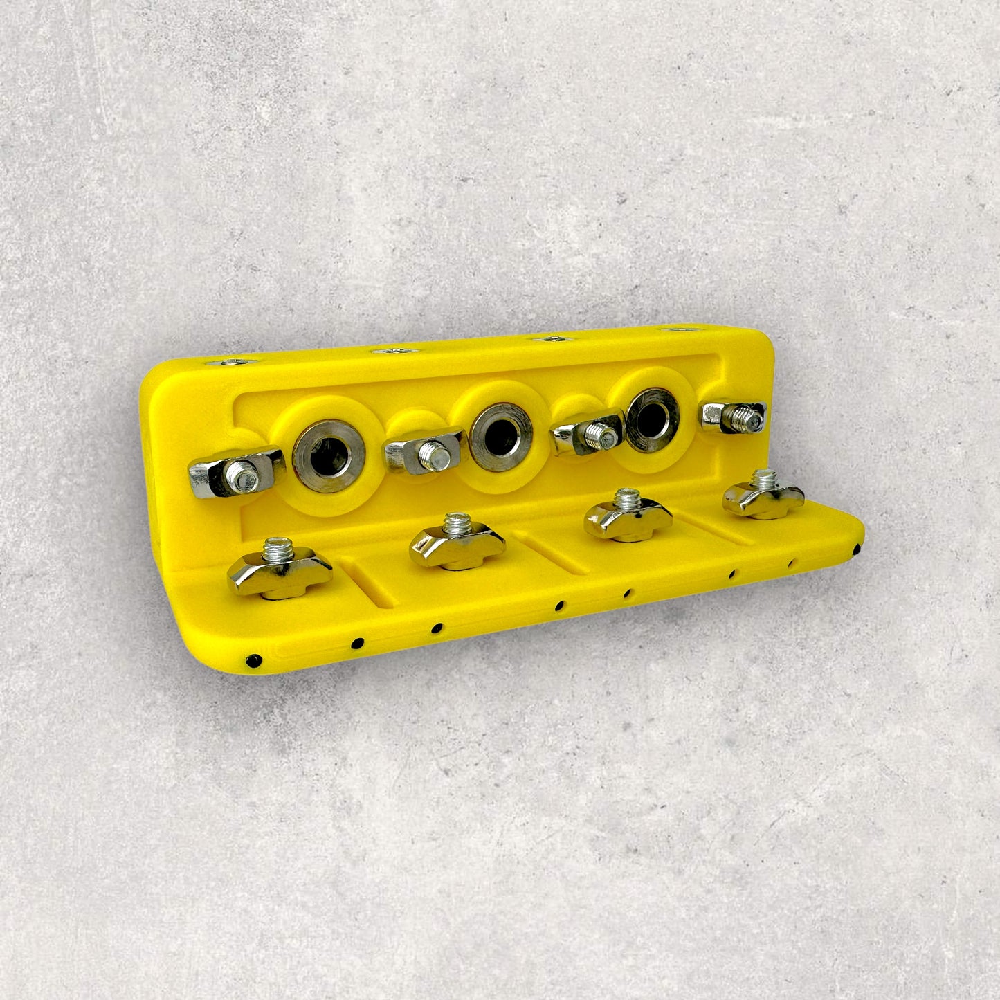 8020, 80/20, 4040, 4040 aluminum, 4040 aluminium, 40 Series, Aluminum Extrusion, Drilling Jig, Precision Drilling, Precision Hand Tool, 4040 Single Sided Tri Freehand Drilling Jig, Bottom View