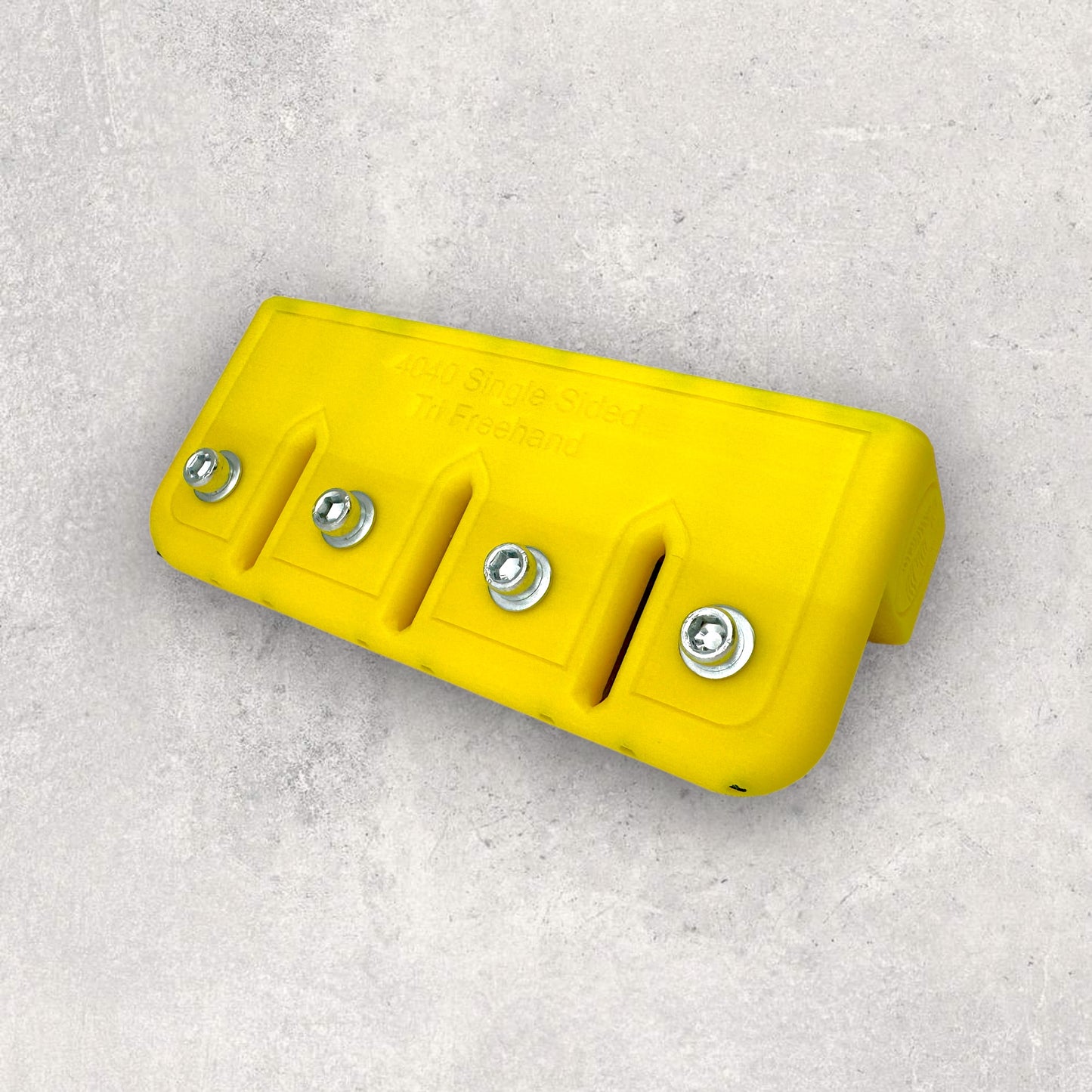 8020, 80/20, 4040, 4040 aluminum, 4040 aluminium, 40 Series, Aluminum Extrusion, Drilling Jig, Precision Drilling, Precision Hand Tool, 4040 Single Sided Tri Freehand Drilling Jig, Front View
