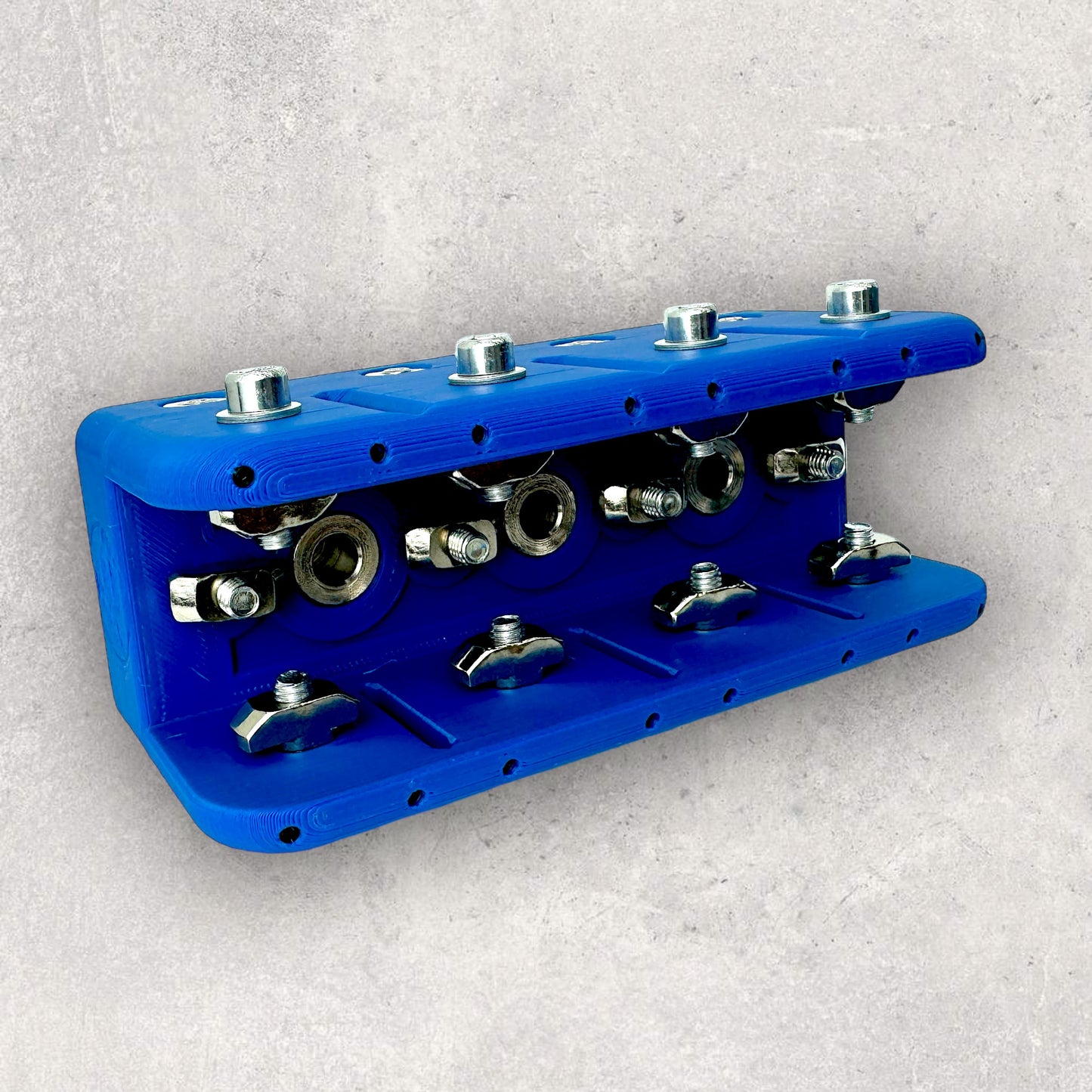 8020, 80/20, 4040, 4040 aluminum, 4040 aluminium, 40 Series, Aluminum Extrusion, Drilling Jig, Precision Drilling, Precision Hand Tool, 4040 Tri Freehand Drilling Jig, Bottom View