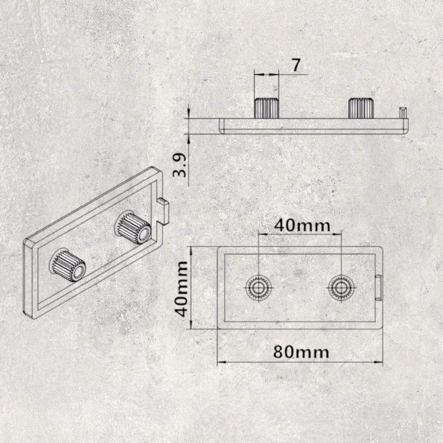 40 Series Plastic End Cap