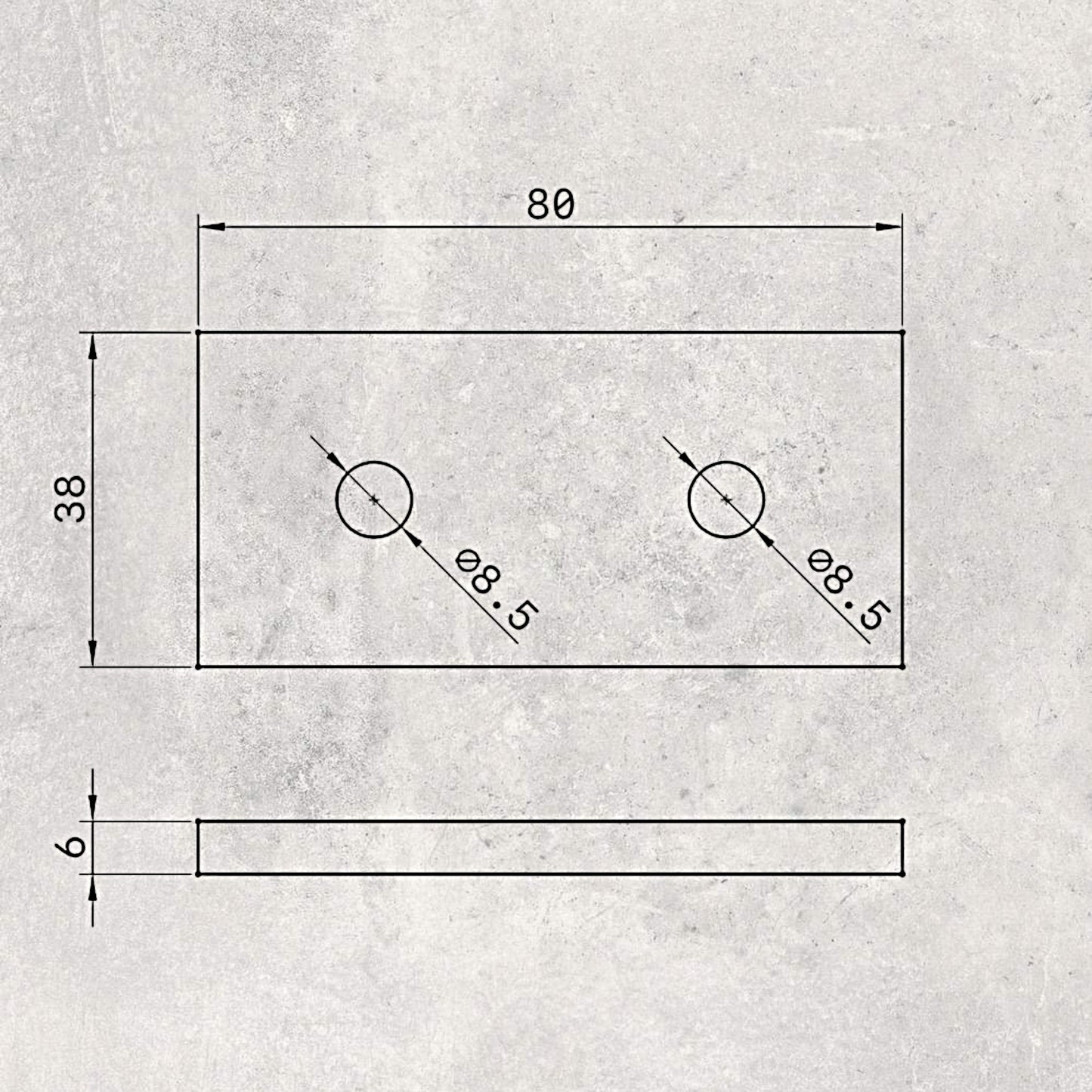4080 Flush Plate Black
