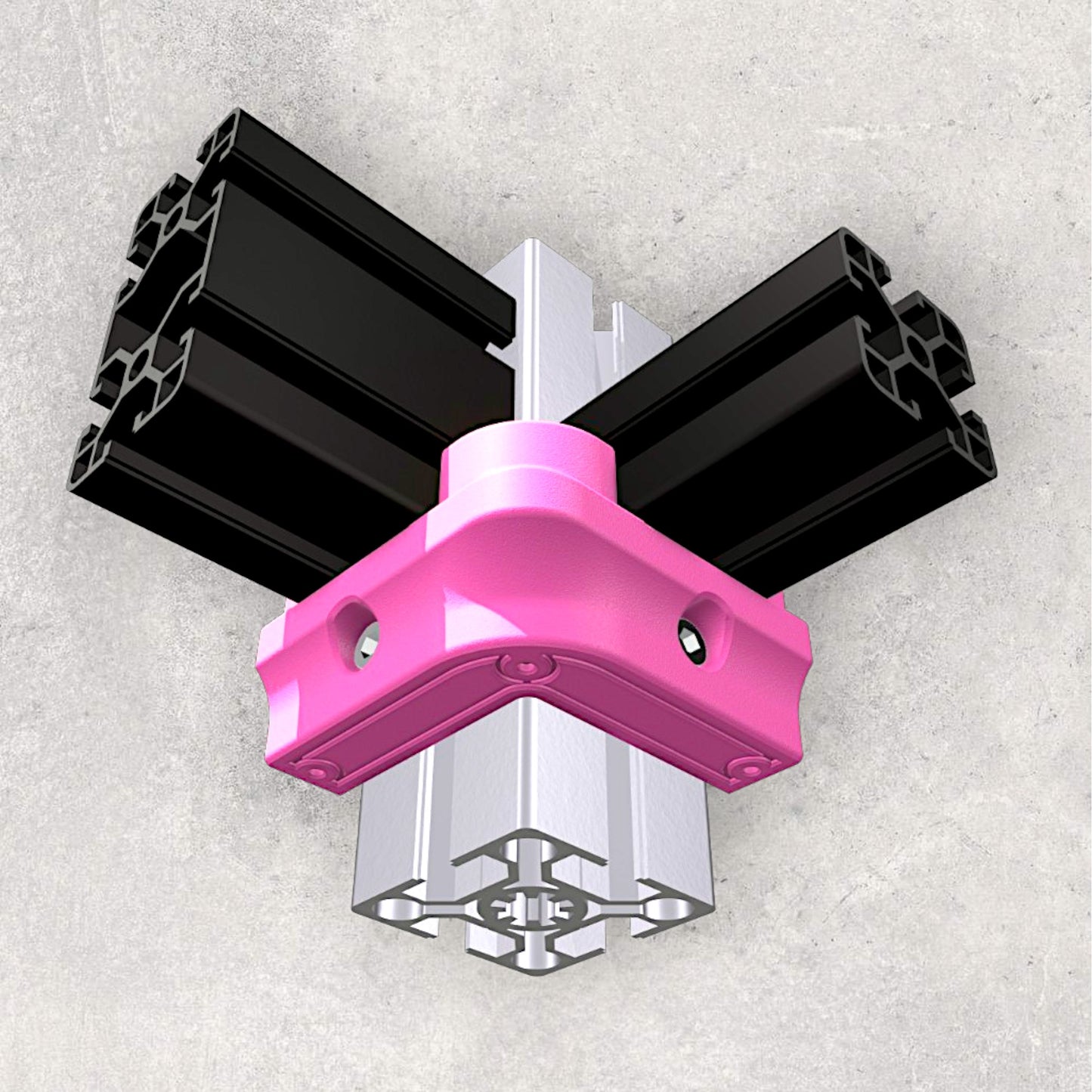 8020, 80/20, 40 to 50, 5050 aluminum, 5050 aluminium, 40 Series, Aluminum Extrusion, Drilling Jig, Precision Drilling, Precision Hand Tool, 40 to 50 Alignment Jig, 3D Bottom View