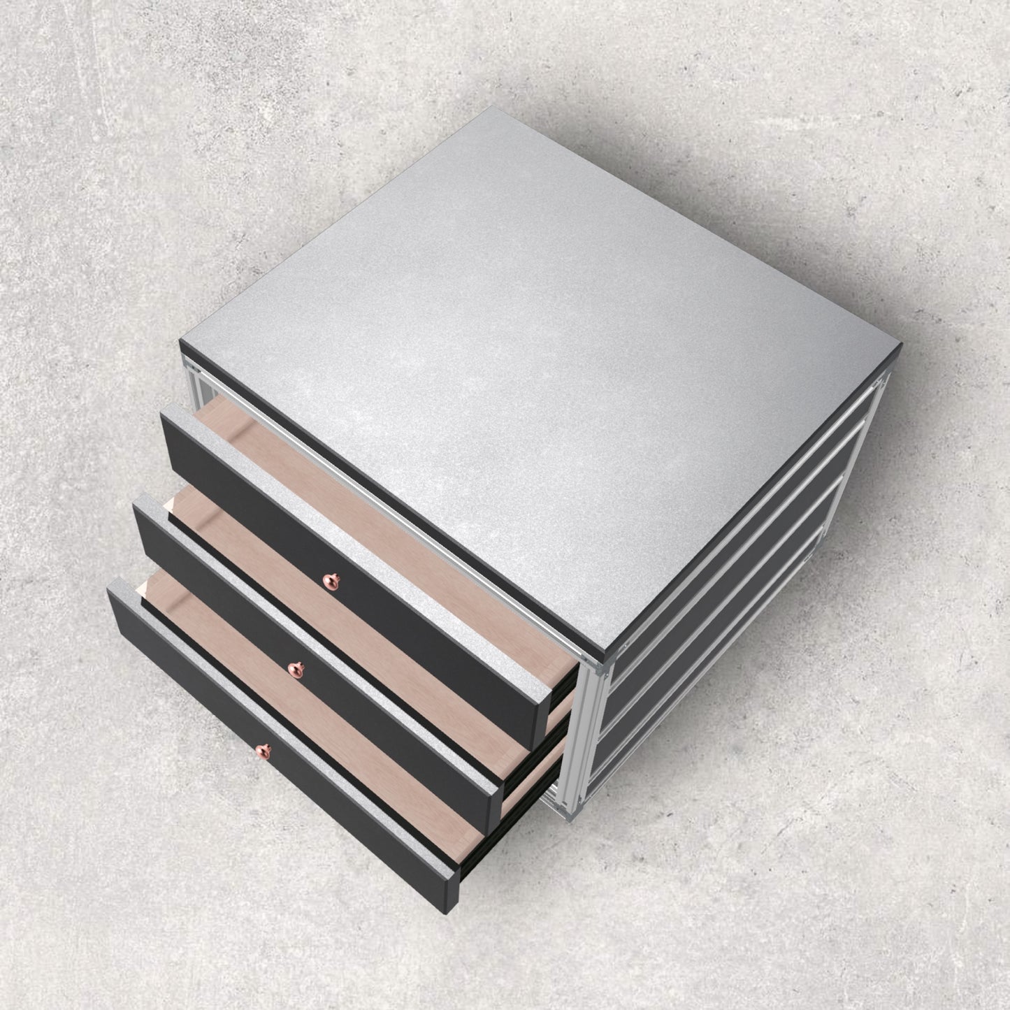 8020, 80/20, 2020, 8020 Design, Aluminum Design, Aluminium Design, Aluminum Extrusion Design, Aluminium Extrusion Design, Aluminum Extrusion, 3d Model, 3 D Model, Digital, Download, Digital Download, Extruded Aluminum, Extruded Aluminium, Multifunction Printer Desk, Multifunction Printer Table, Mobile Desk, Mobile Table, Printer Desk, Printer Table, Printer Stand, Top Right View