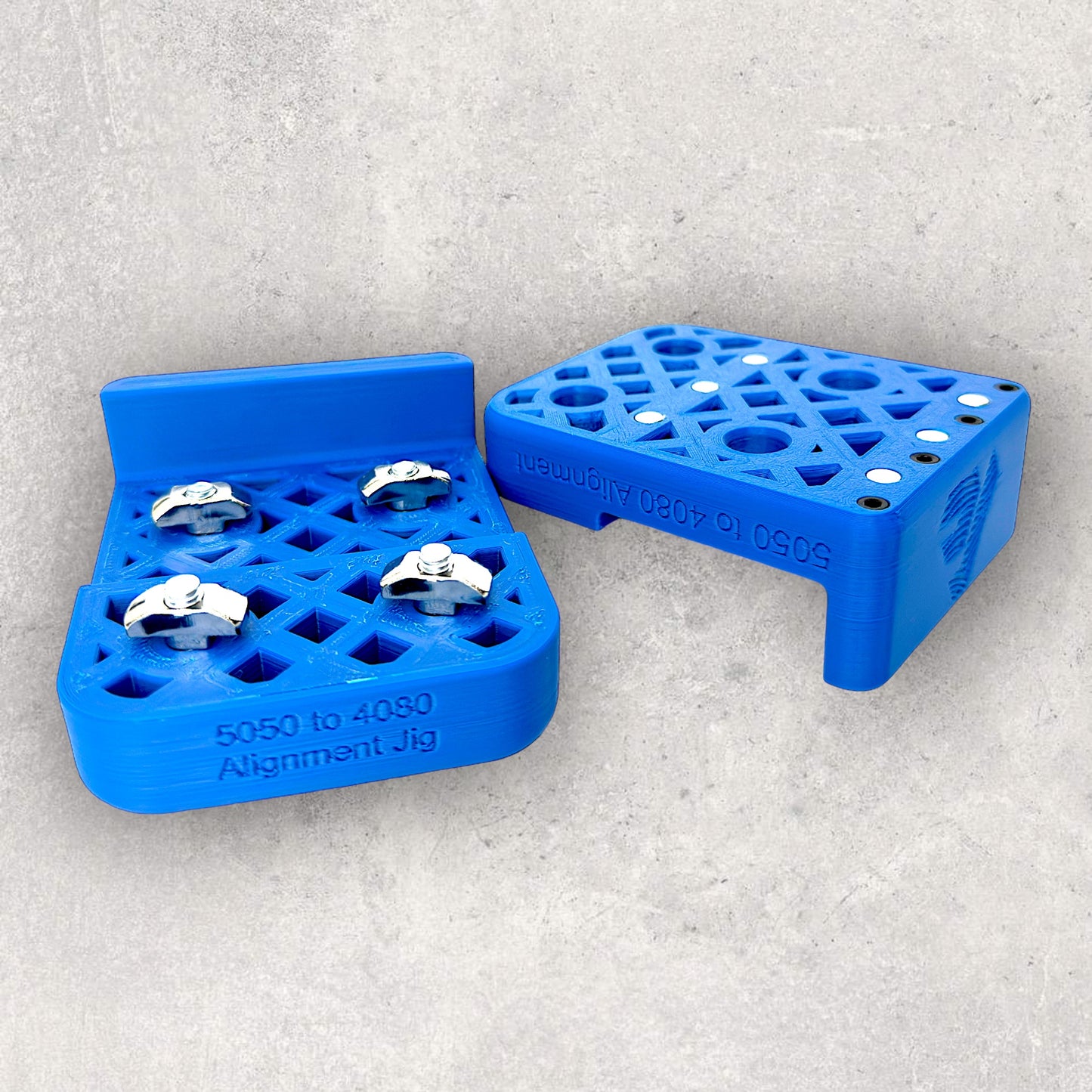 8020, 80/20, 5050, 5050 aluminum, 5050 aluminium, 50 Series, Aluminum Extrusion, Drilling Jig, Precision Drilling, Precision Hand Tool, 5050 to 4080 Alignment Jig, Bundle View