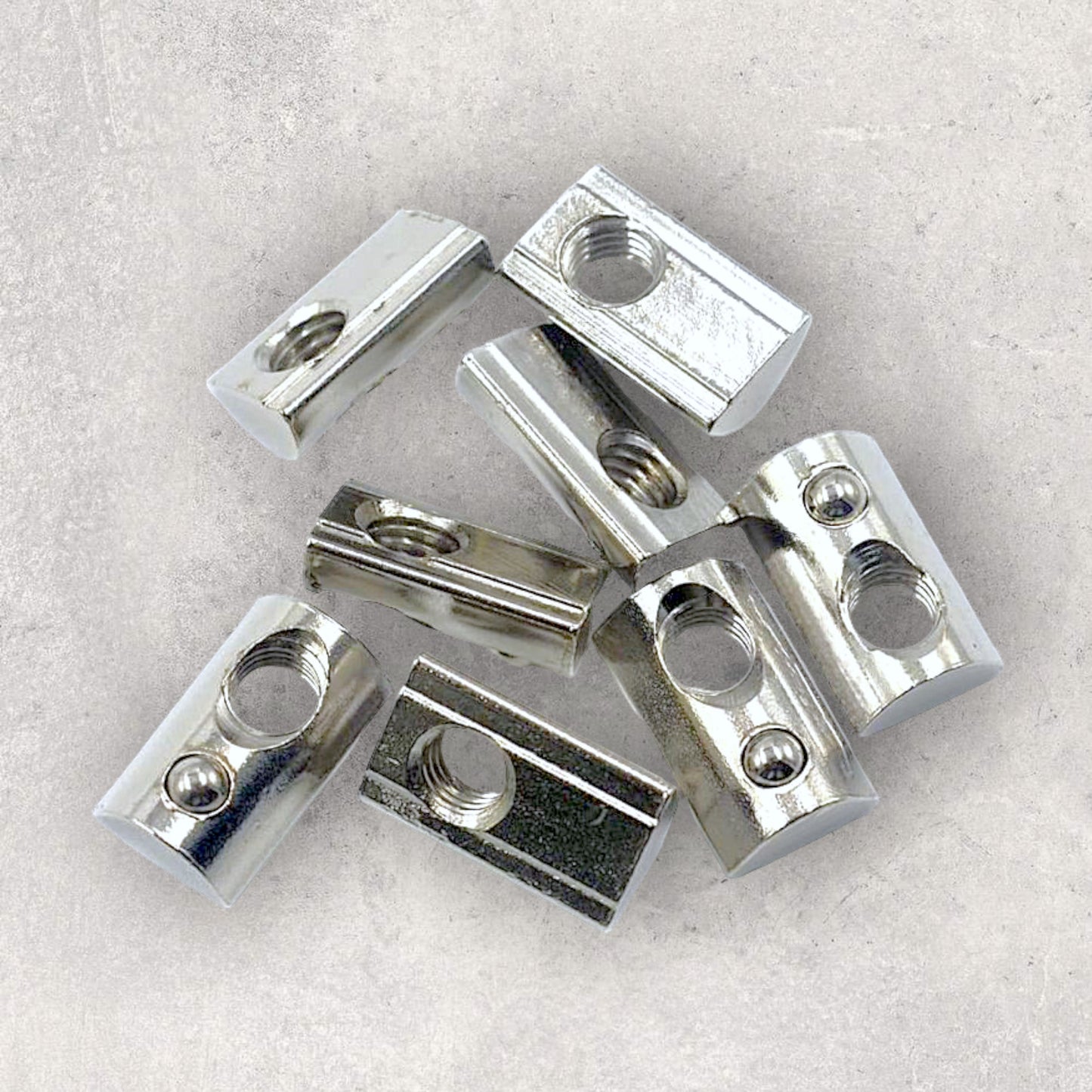 The Aluminum Carpenter, 8020, 80/20, Aluminium extrusion, Aluminum extrusion, Fixtures, Fasteners, Tools, Ball Spring T-Nut, Ball Spring, T-Nuts, Overall View