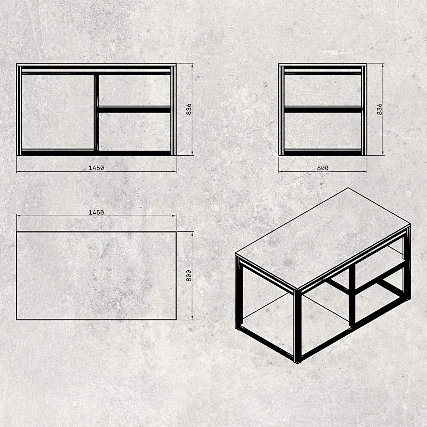 Customized Laboratory Mobile Table (Download)