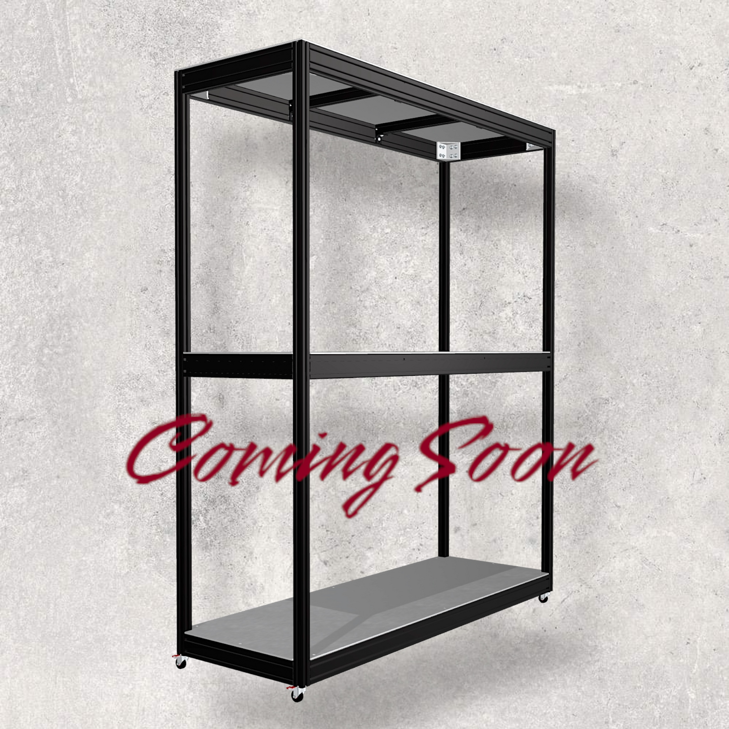 Full Aluminum Sturdy Utility Mobile Shelf (Download)
