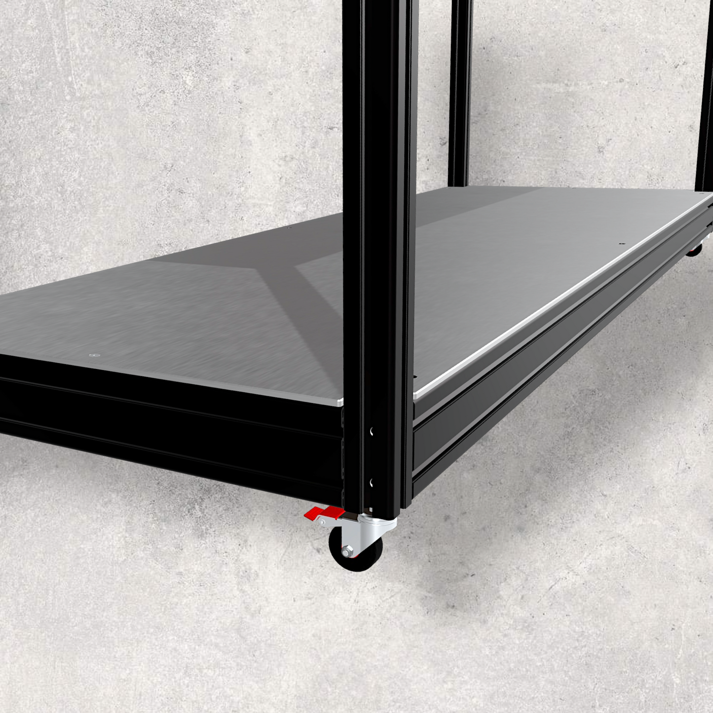 Full Aluminum Sturdy Utility Mobile Shelf (Download)