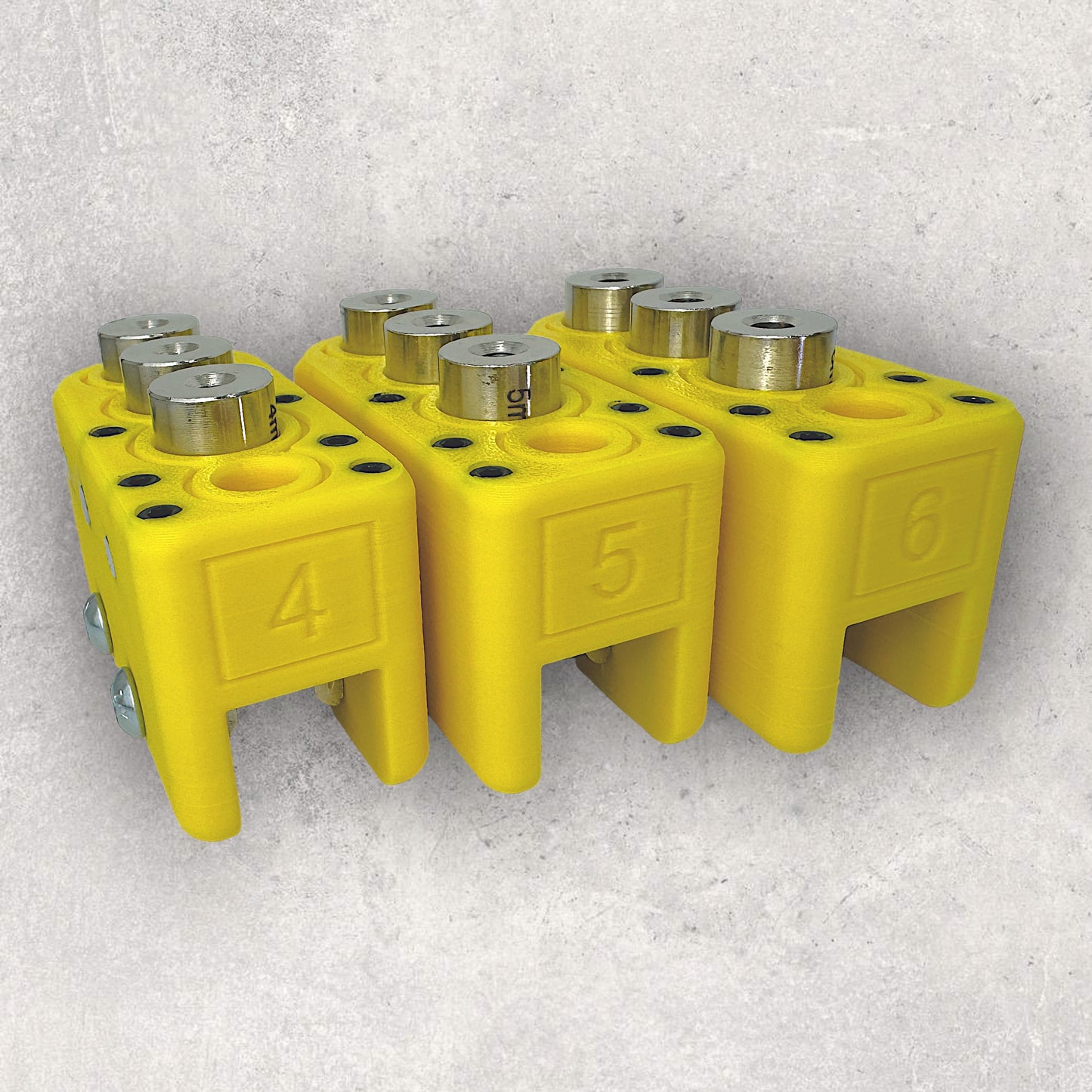 8020, 80/20, 2020, 2020 aluminum, 2020 aluminium, 20 Series, Aluminum Extrusion, Drilling Jig, Precision Drilling, Precision Hand Tool, 2020 5 & 25 & 45mm Offset Drilling Jig, Side Arranged View