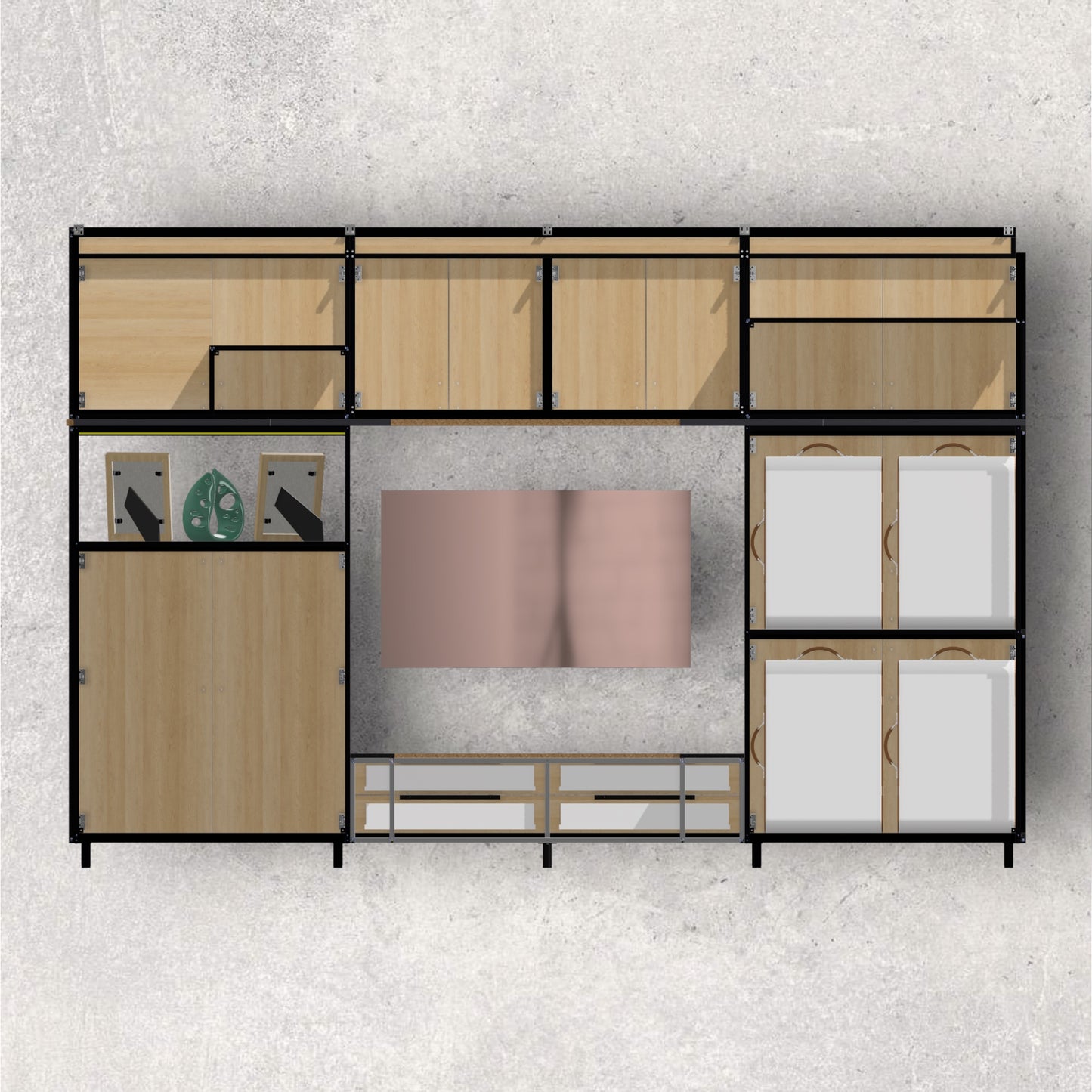 Aluminum Extrusion TV Feature Wall (Download)