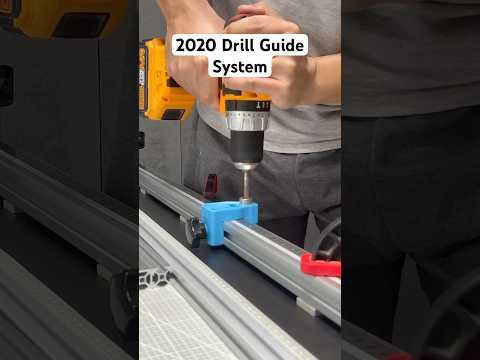 2020 drill guide system mounted on a 3030 extrusion rail — video