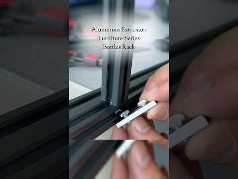 Aluminum extrusion bottles rack — video