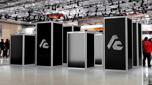 Exhibition display boxes built from aluminum extrusion — build video