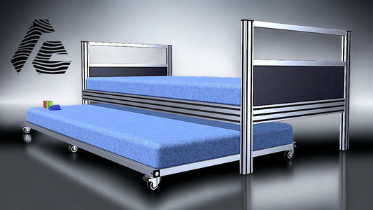 Aluminum extrusion double bed frame — build video