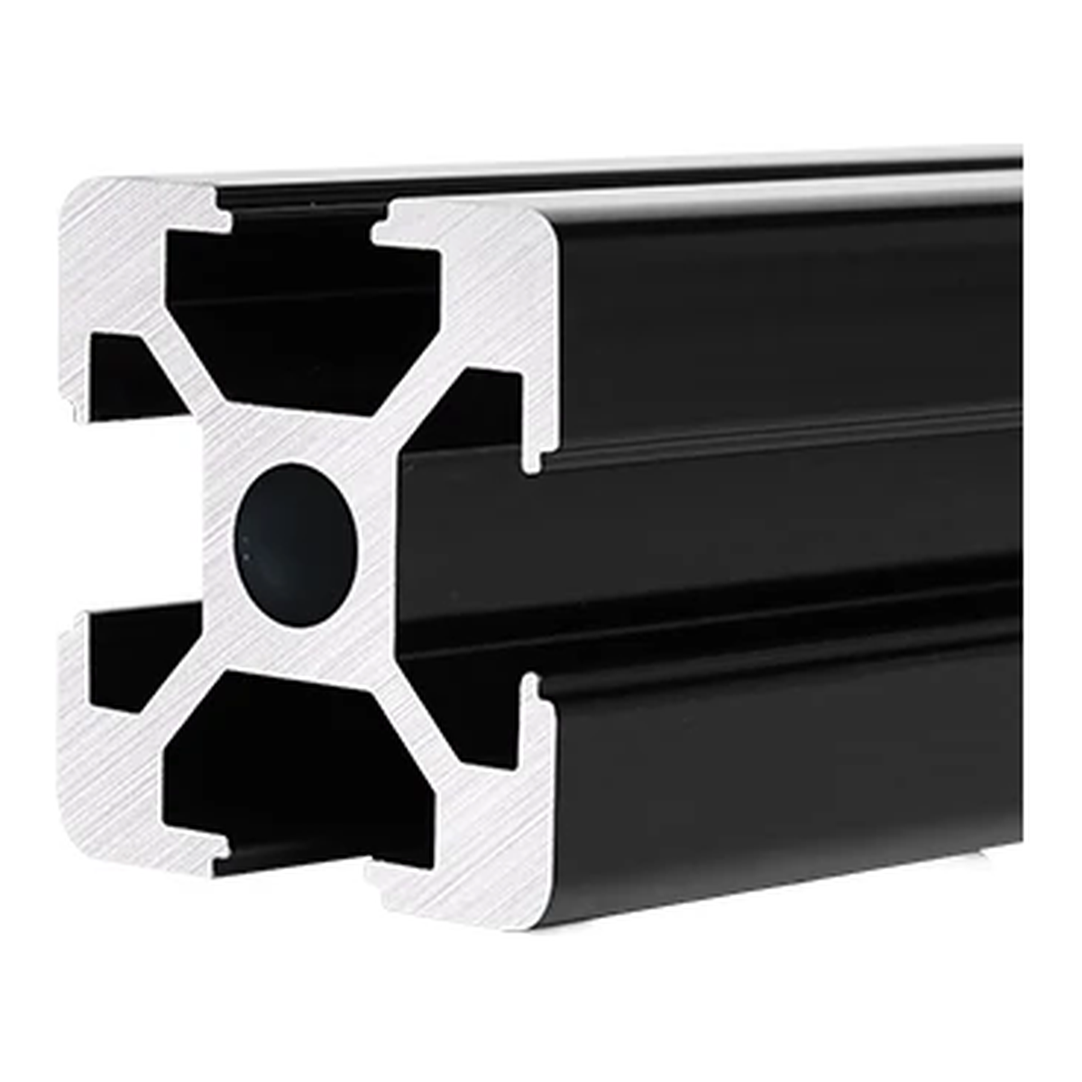 2020 aluminum extrusion, black anodised