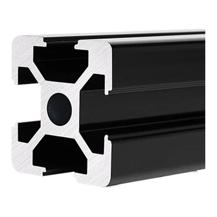 2020 aluminum extrusion, black anodised