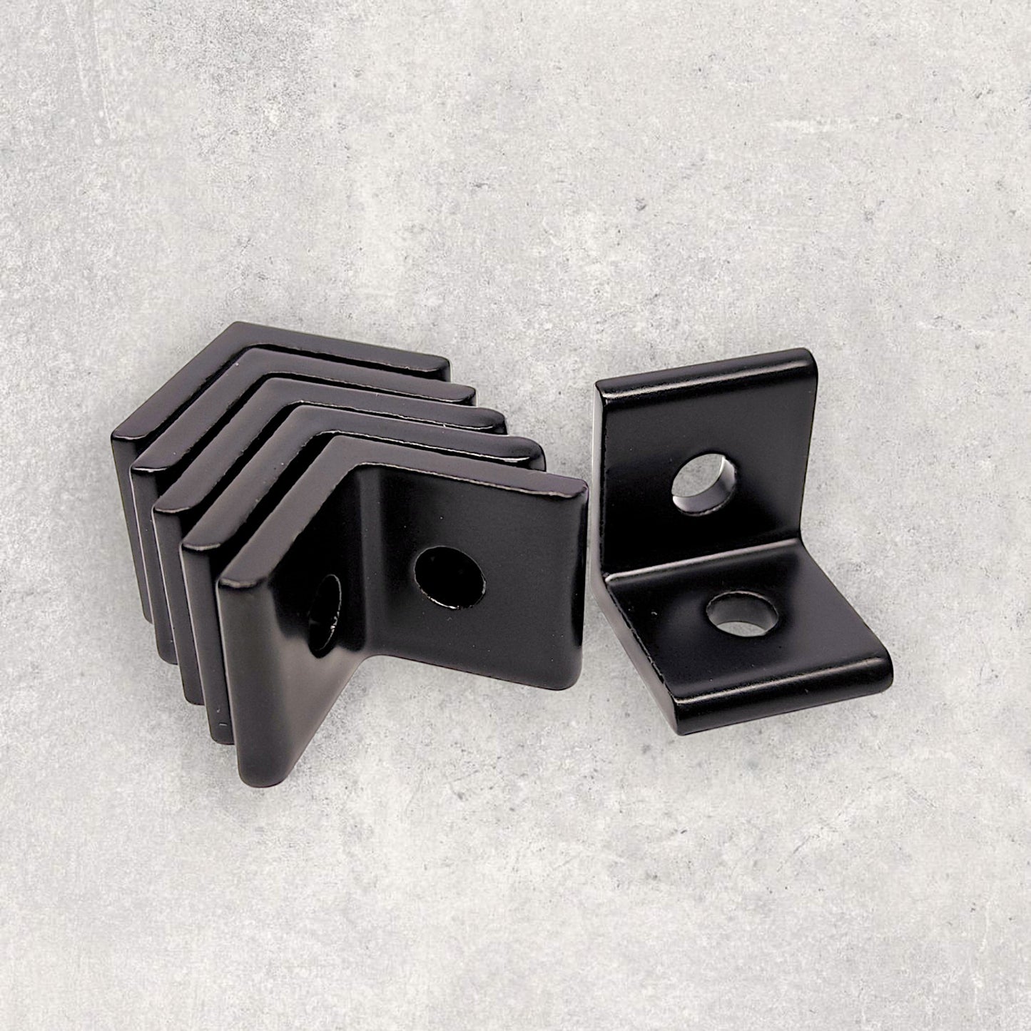 2020 Black Bracket (Round Holes) (Set of 4)