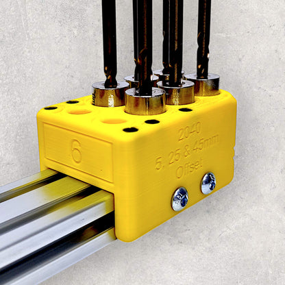 2040 5, 25 & 45mm Offset Drilling Jig V2