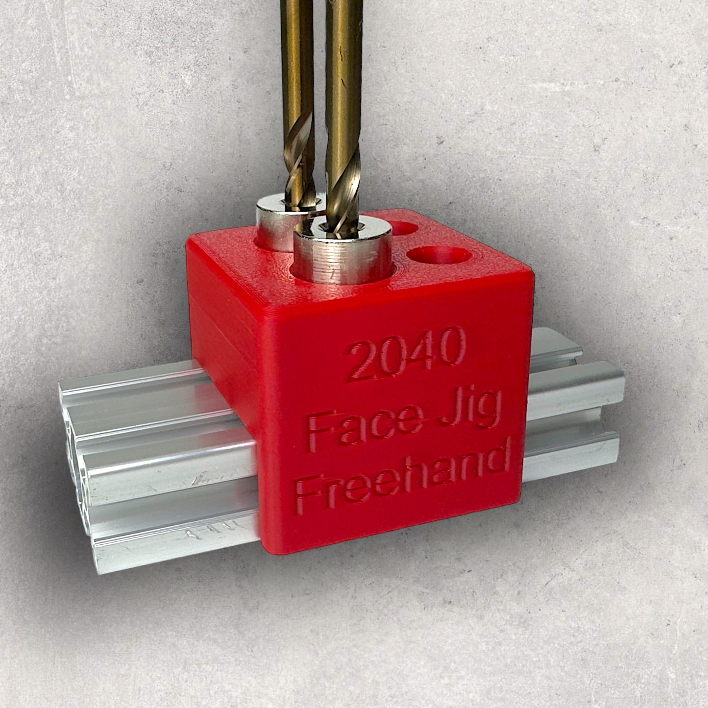 8020, 80/20, 2020, 2020 aluminum, 2020 aluminium, 20 Series, Aluminum Extrusion, Drilling Jig, Precision Drilling, Precision Hand Tool, 2040 Freehand Face Drilling Jig, Main View