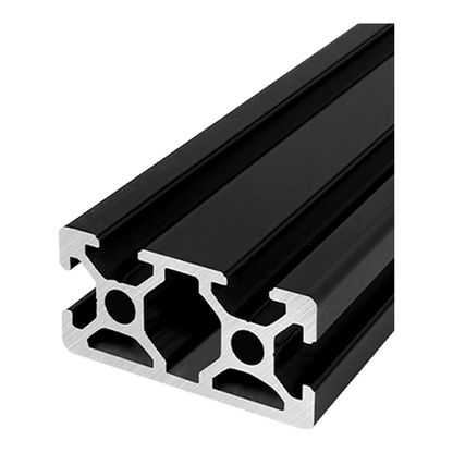 2040N1 aluminum extrusion, black anodised