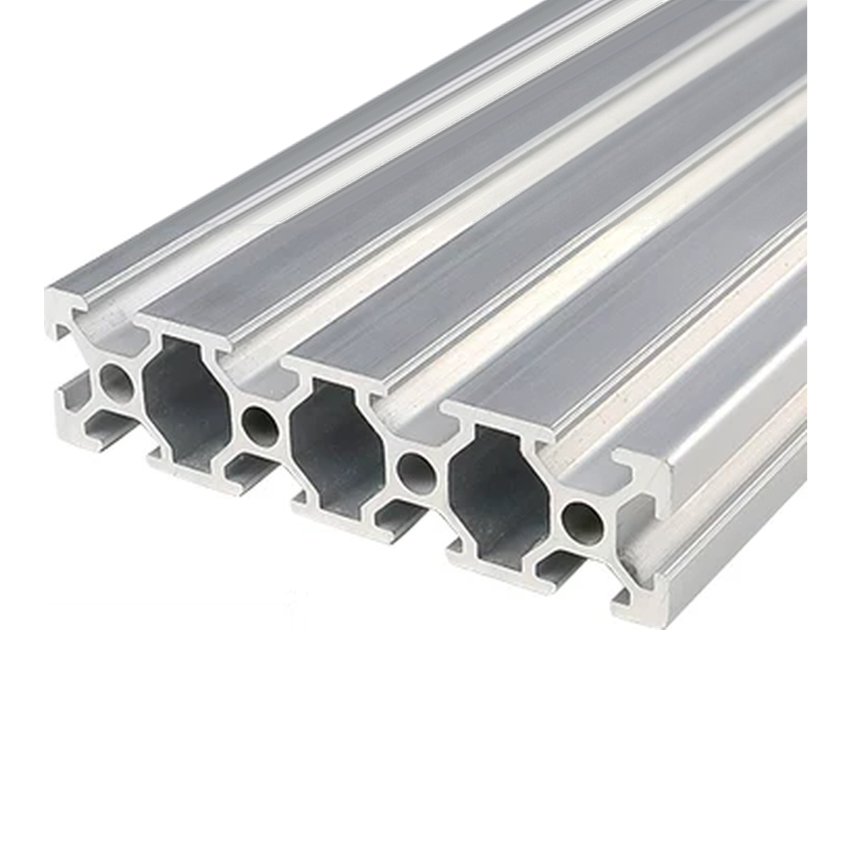 2080 aluminum extrusion, silver anodised