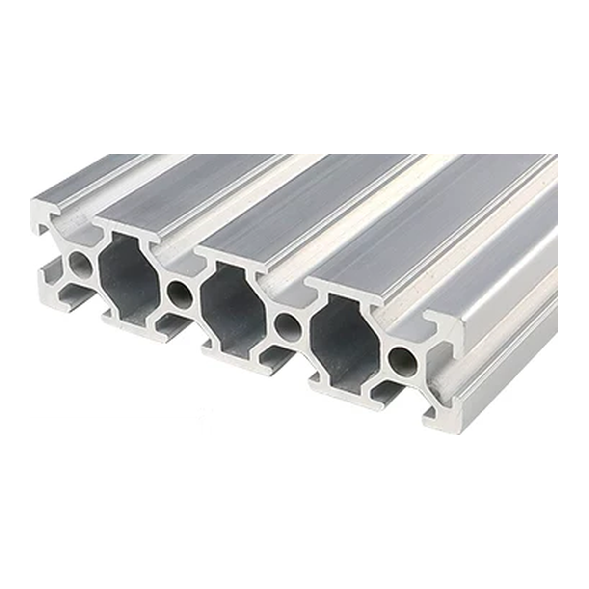 2080 aluminum extrusion, silver anodised