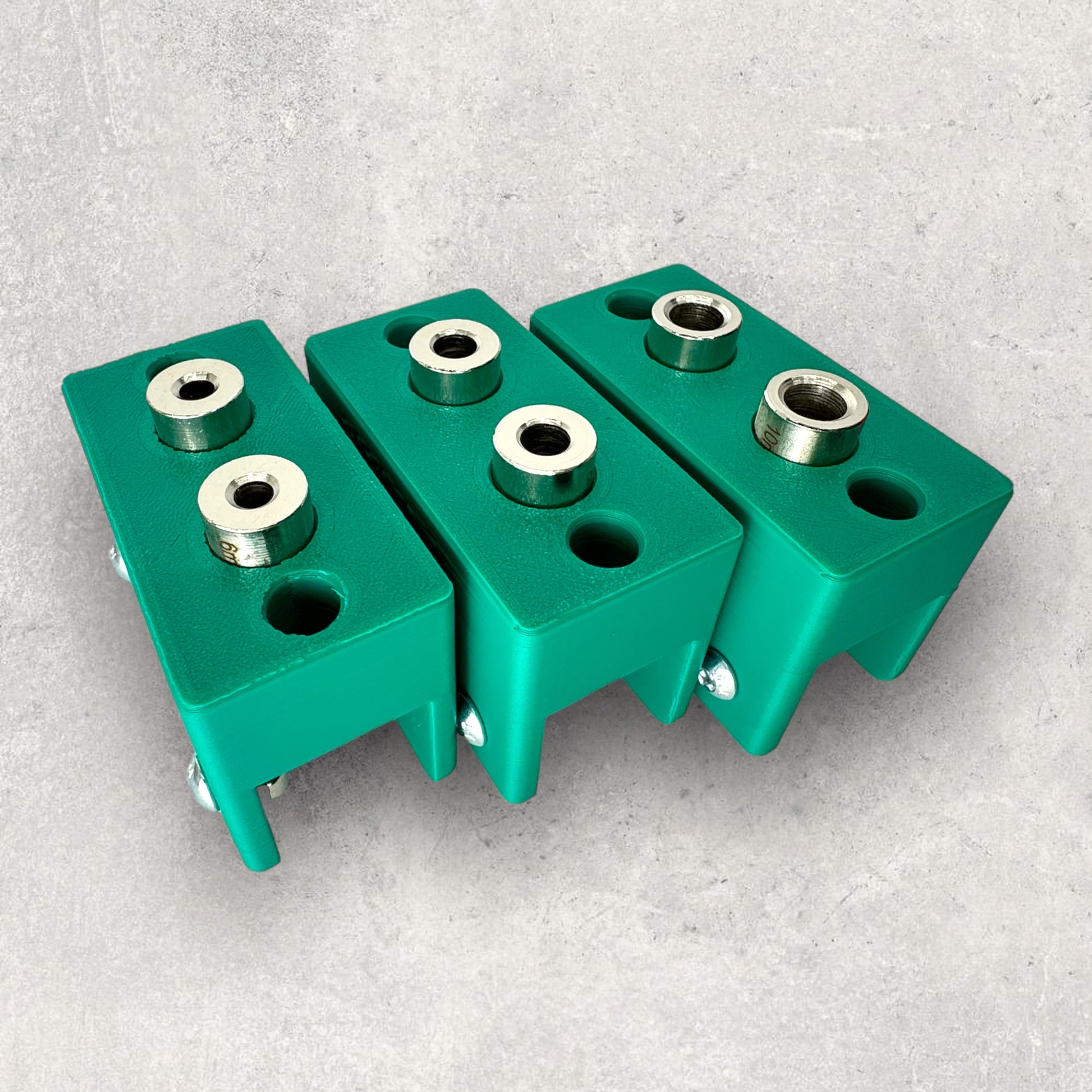 8020, 80/20, 3030, 3030 aluminum, 3030 aluminium, 30 Series, Aluminum Extrusion, Drilling Jig, Precision Drilling, Precision Hand Tool, 3030 Twin Freehand Drilling Jig, Top Assorted View