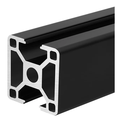 3030N2 Opposite Faces aluminum extrusion, black anodised