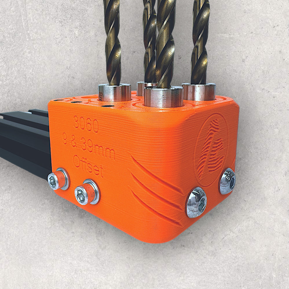 3060 9 & 39mm Offset Drilling Jig V2 – The Aluminum Carpenter