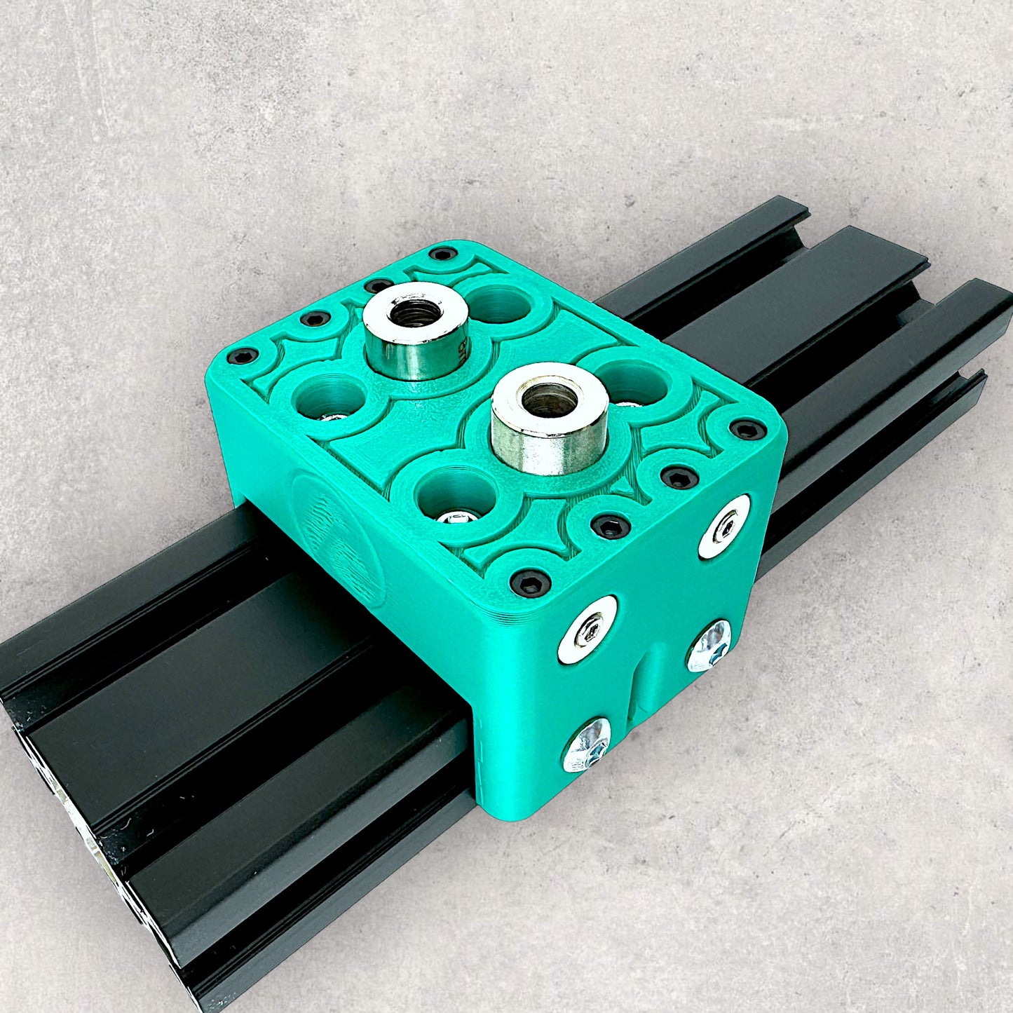 8020, 80/20, 3030, 3060, 3030 aluminum, 3060 aluminum, 3030 aluminium, 3060 aluminium, 30 Series, Aluminum Extrusion, Drilling Jig, Precision Drilling, Precision Hand Tool, 3060 Bi Freehand Drilling Jig, Top View