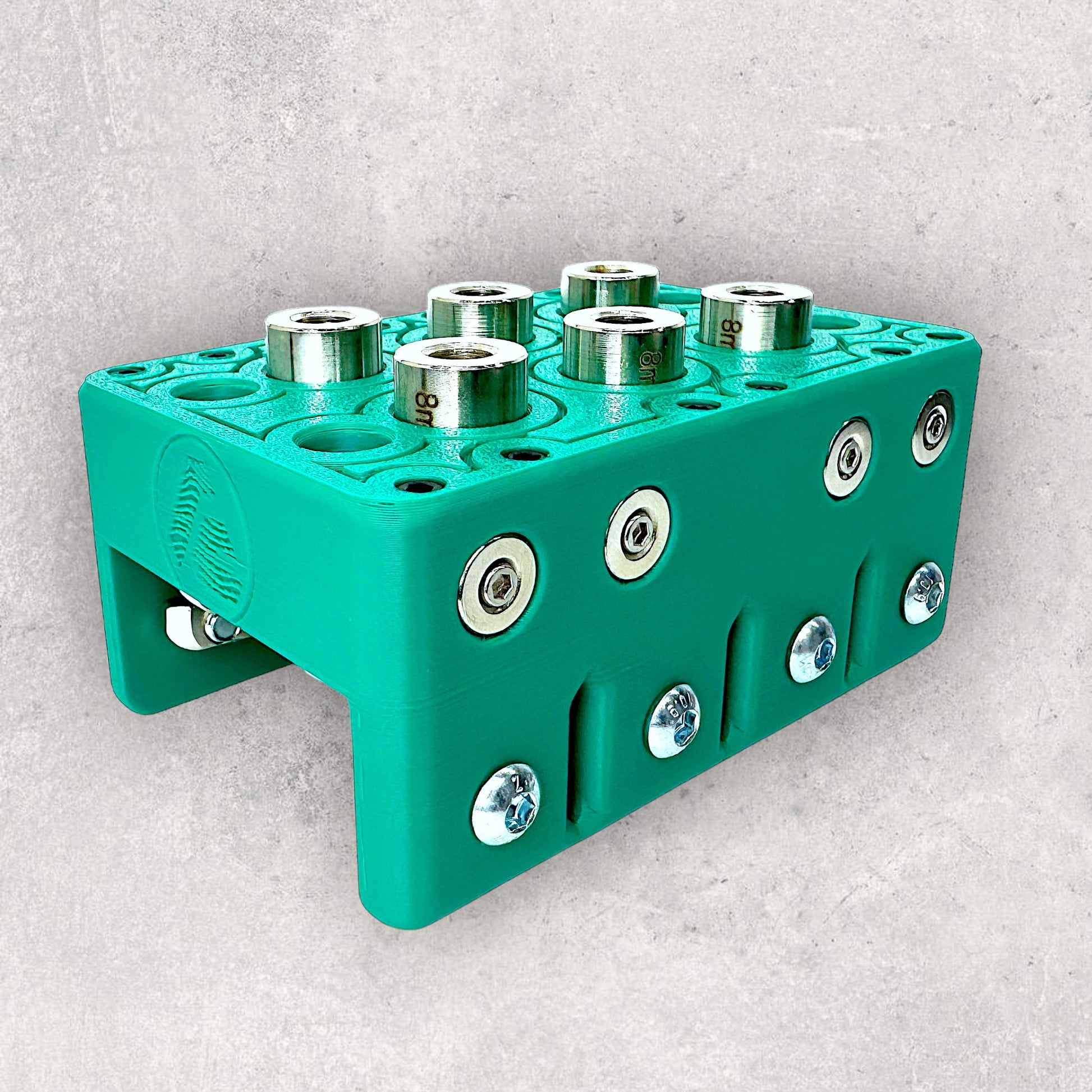 8020, 80/20, 3030, 3060, 3030 aluminum, 3060 aluminum, 3030 aluminium, 3060 aluminium, 30 Series, Aluminum Extrusion, Drilling Jig, Precision Drilling, Precision Hand Tool, 3060 Hex Freehand Drilling Jig, Front Left View