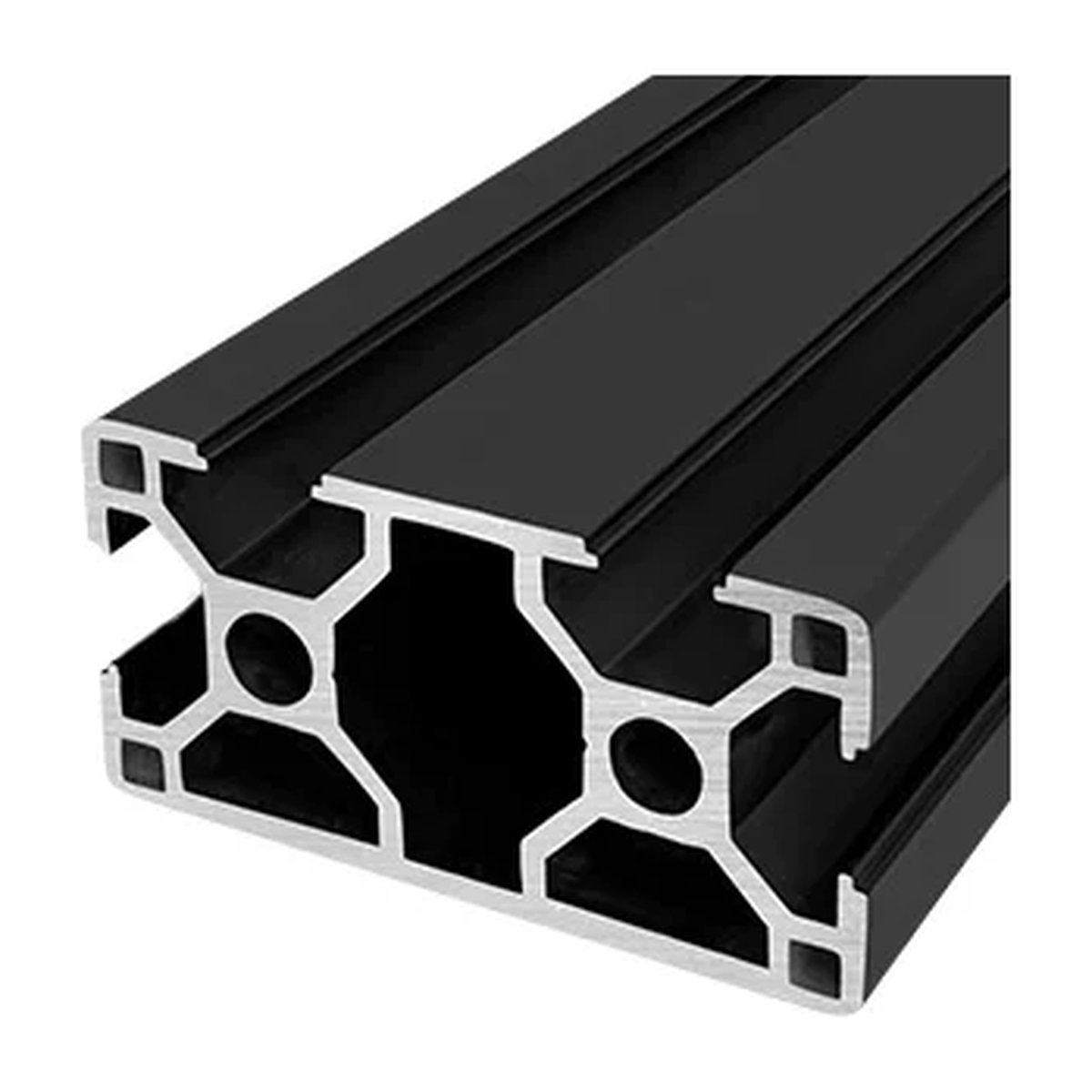 3060N1 aluminum extrusion, black anodised