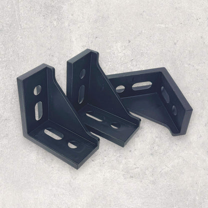3060 Nylon Corner Bracket Black (Set of 4)