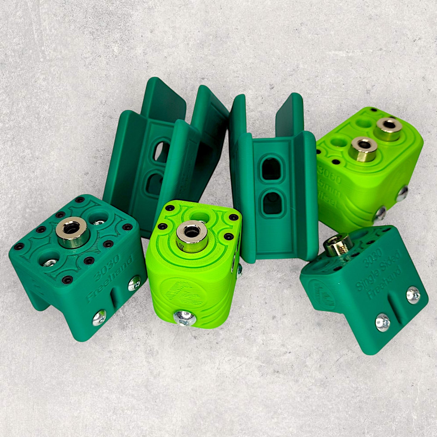 The Aluminum Carpenter, Starter Kit, 8020, 80/20, Aluminium Extrusion, Aluminum Extrusion, Extruded Aluminum, 3030, 3030 15mm Offset Drilling Jig, 3060 15mm Offset Drilling Jig, 3030 Single Sided Freehand Drilling Jig 3030 Freehand Drilling Jig, 3030 Perpendicular Alignment Jig, Bundle