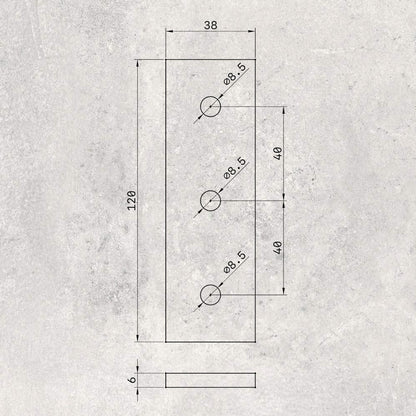 38120 Flush Plate Black