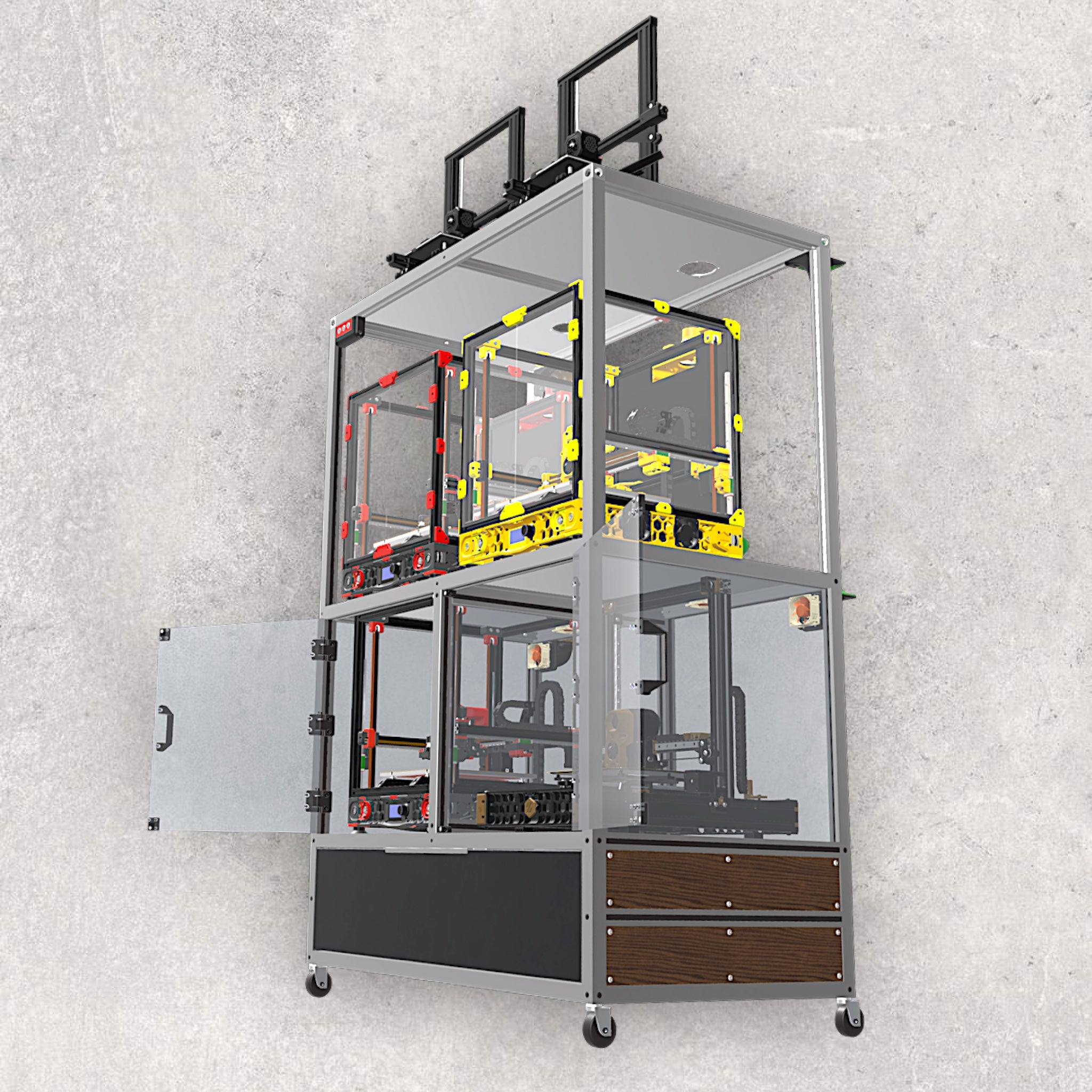3D Printer Rack V2 (Download) – The Aluminum Carpenter