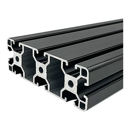 40120 aluminum extrusion, black anodised