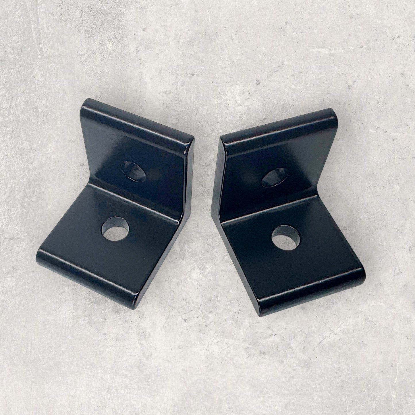 4040 Black Bracket 2 Round Holes (Set of 4)